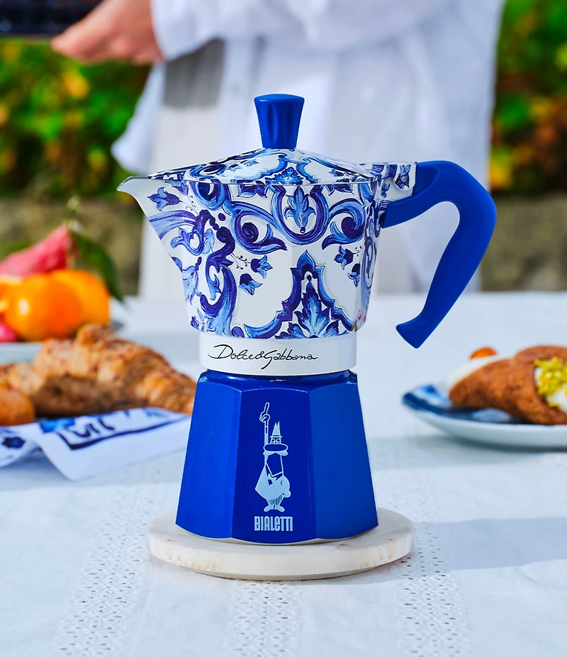 Bialetti x Dolce & Gabbana Blu Mediterraneo Moka Express Coffee Maker