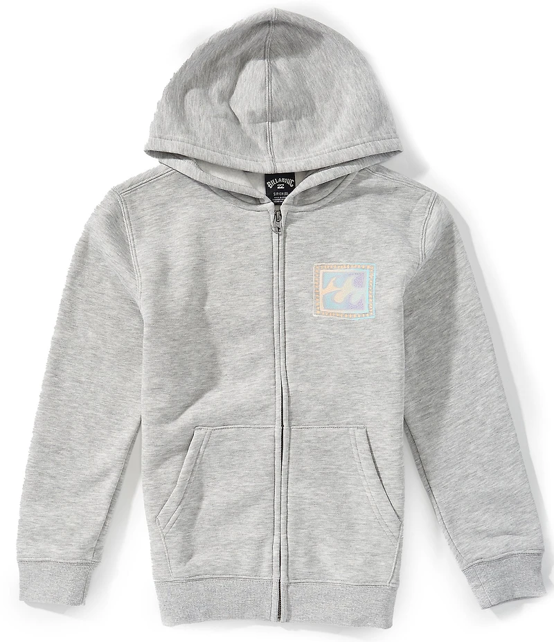Billabong Big Boys Long Sleeve Crayon Wave Full-Zip Hoodie