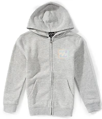 Billabong Big Boys Long Sleeve Crayon Wave Full-Zip Hoodie