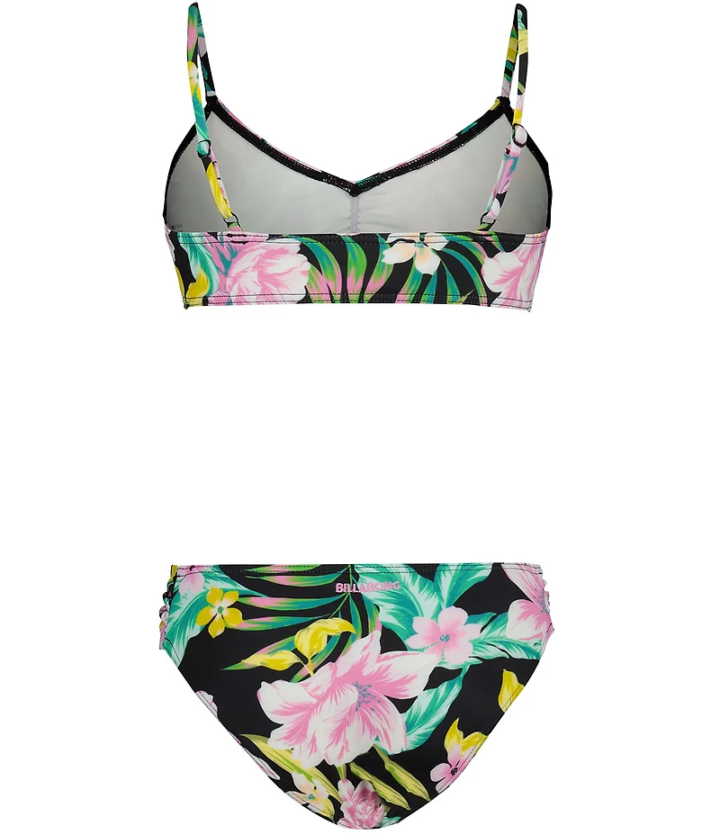 Billabong Big Girls Adjustable Strap Shadow Tropics Bikini 2-Piece Set
