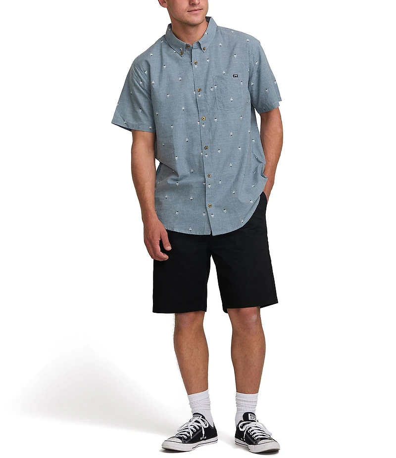 Billabong All Day Printed Jacquard Short Sleeve Shirt