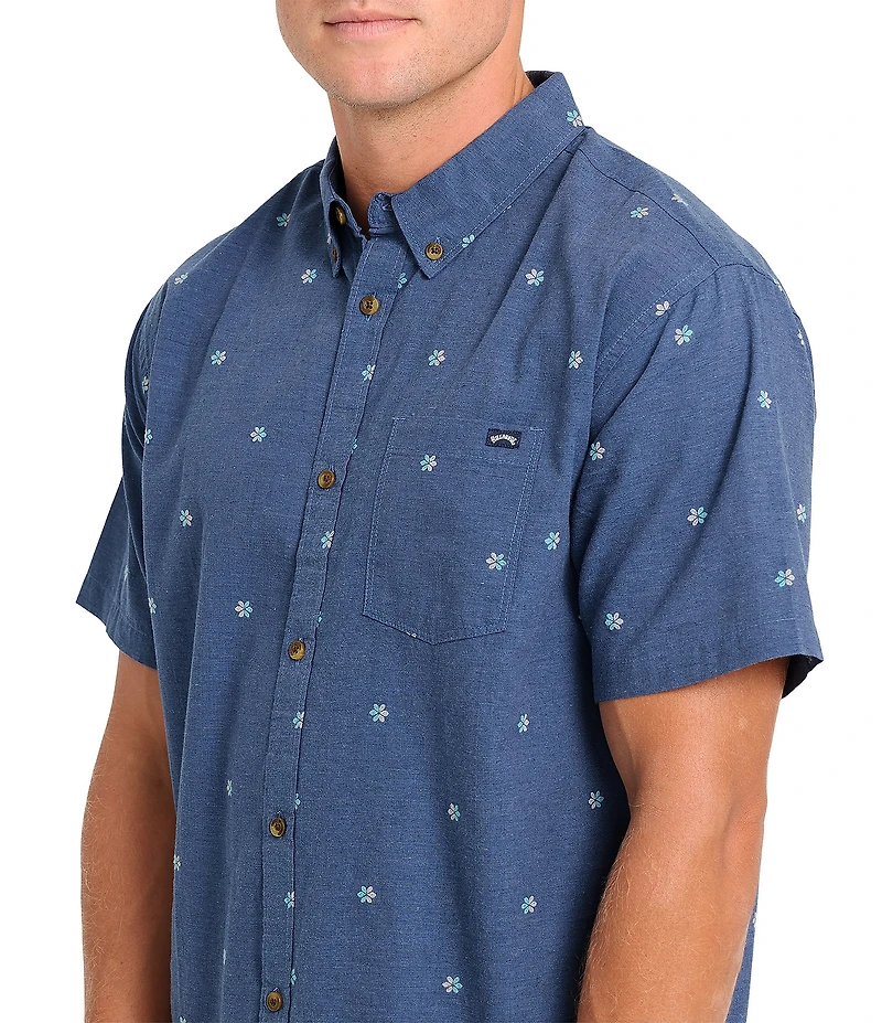 Billabong All Day Short Sleeve Printed Jacquard Shirt