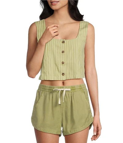 Billabong Another Wave Stripe Square Neck Sleeveless Tank