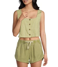 Billabong Another Wave Stripe Square Neck Sleeveless Tank