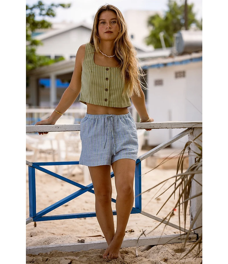 Billabong Another Wave Stripe Square Neck Sleeveless Tank