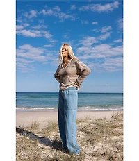 Billabong Baja Beach Mixed Striped Long Sleeve Sweater