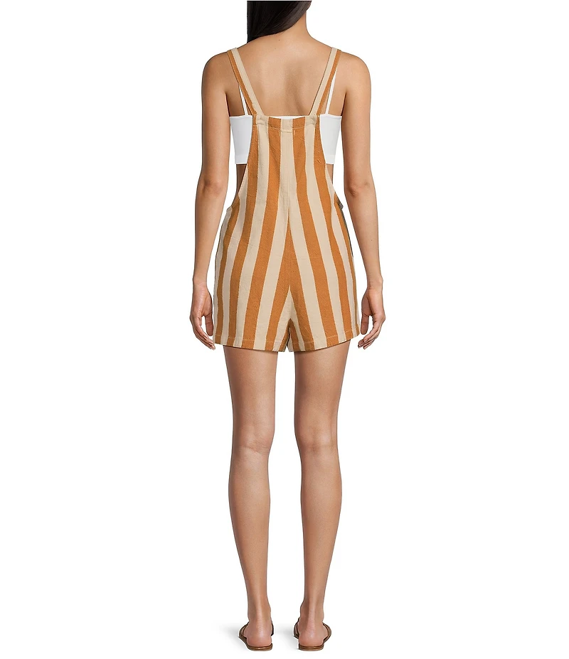 Billabong Beach Crust Sleeveless Striped Shortalls