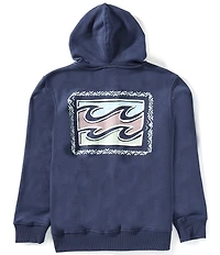 Billabong Big Boys Long Sleeve Crayon Wave Zip Hoodie