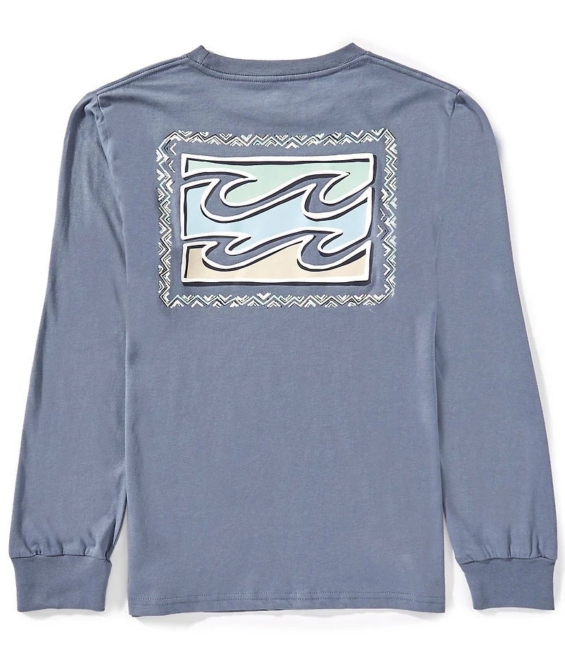 Billabong Big Boys Long Sleeve Navy Woven Pullover T-Shirt