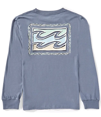 Billabong Big Boys Long Sleeve Navy Woven Pullover T-Shirt