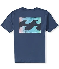 Billabong Big Boys Short Sleeve Crayon Wave Tee
