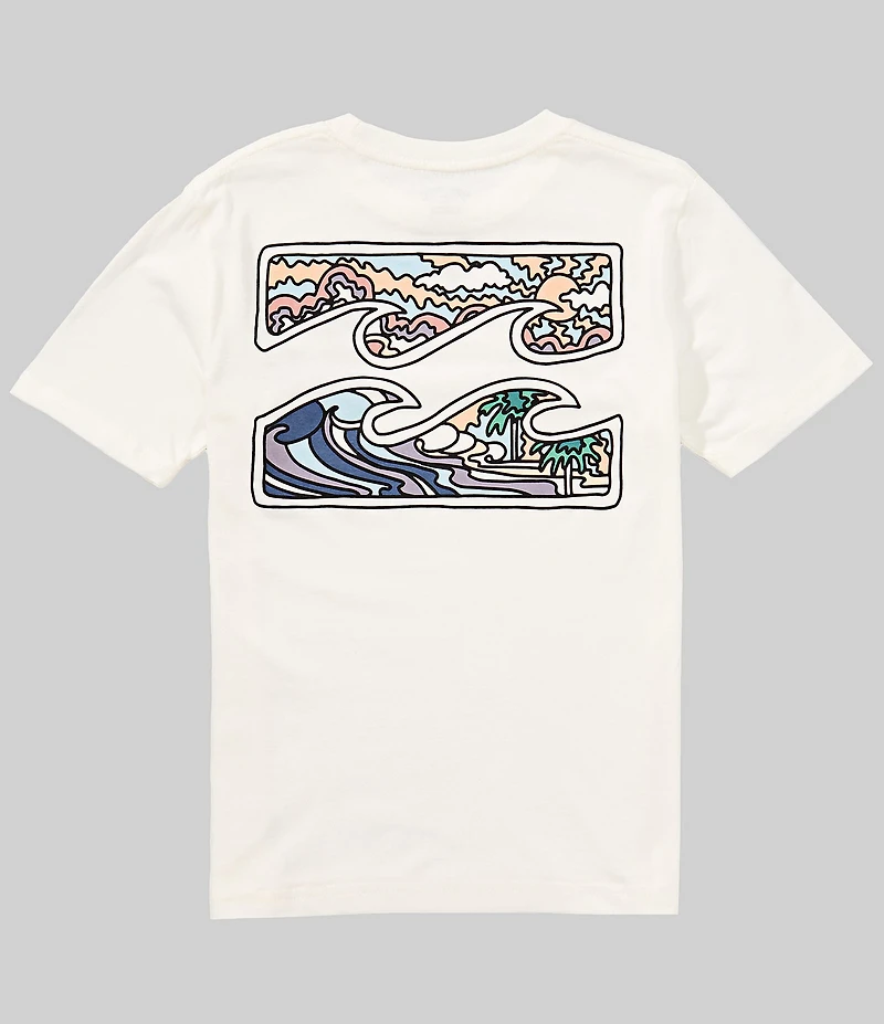 Billabong Big Boys Short Sleeves Crayon Wave T-Shirt