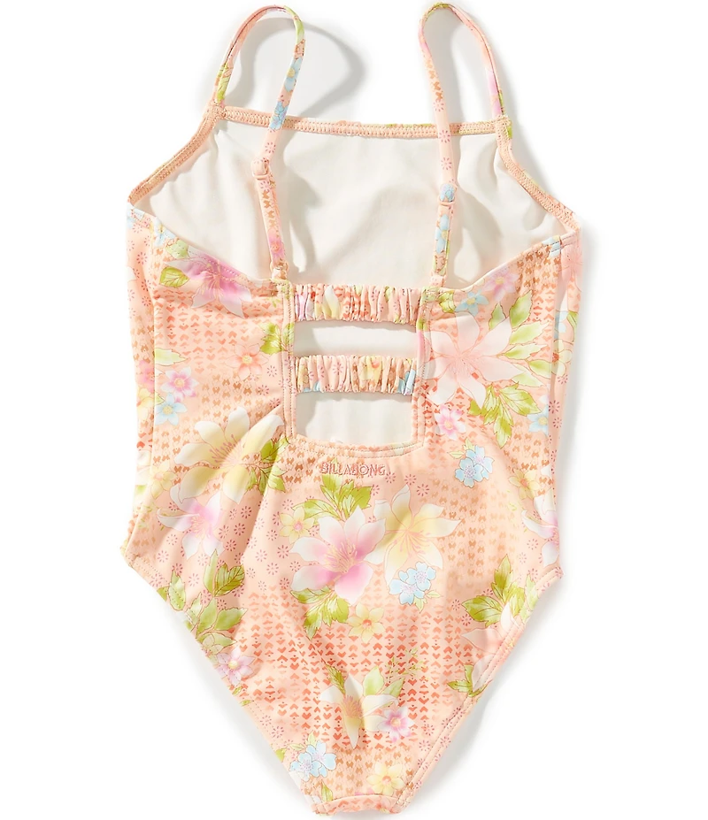 Billabong Big Girls Adjustable Tank Straps Crazy 4 Coral One Piece Set