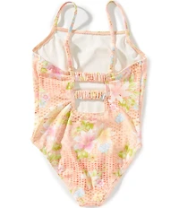 Billabong Big Girls Adjustable Tank Straps Crazy 4 Coral One Piece Set