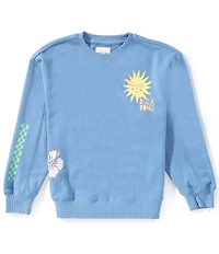 Billabong Big Girls Long Sleeve Aloha Vibes French Terry Sweatshirt