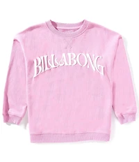 Billabong Big Girls Long-Sleeve Arch Logo French Terry Sweatshirt