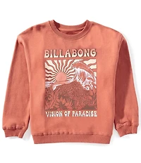 Billabong Big Girls Long-Sleeve Paradise Vision French Terry Sweatshirt