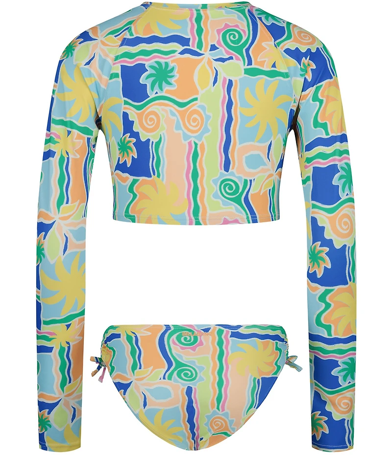 Billabong Big Girls Long Sleeves Crop Rashguard 2-Piece Set