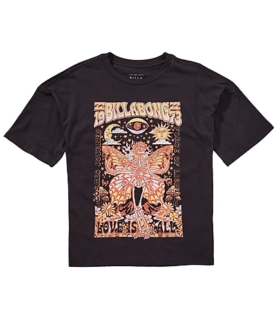 Billabong Big Girls Short Sleeve Love Is All Oversized T-Shirt