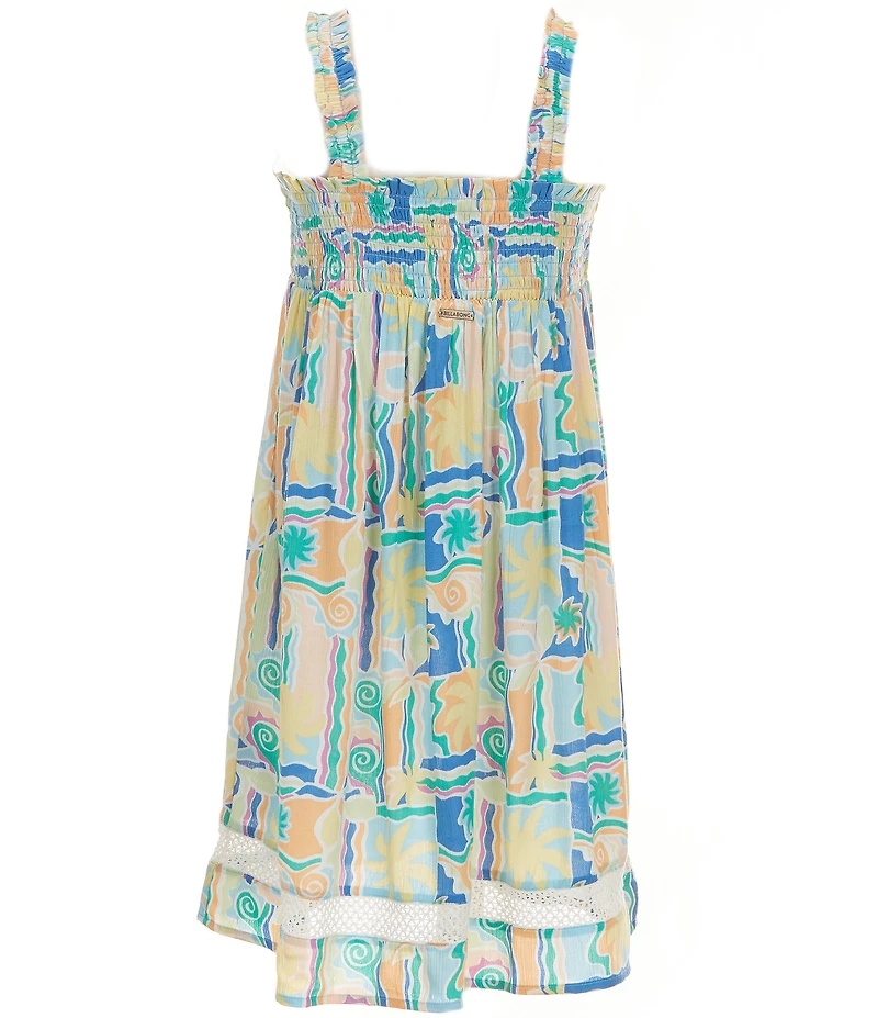 Billabong Big Girls Shoulder Straps Allover Print Sunset Dancer Dress