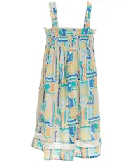 Billabong Big Girls Shoulder Straps Allover Print Sunset Dancer Dress