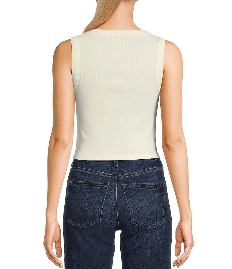 Billabong Block Party Cropped Graphic Tank Top