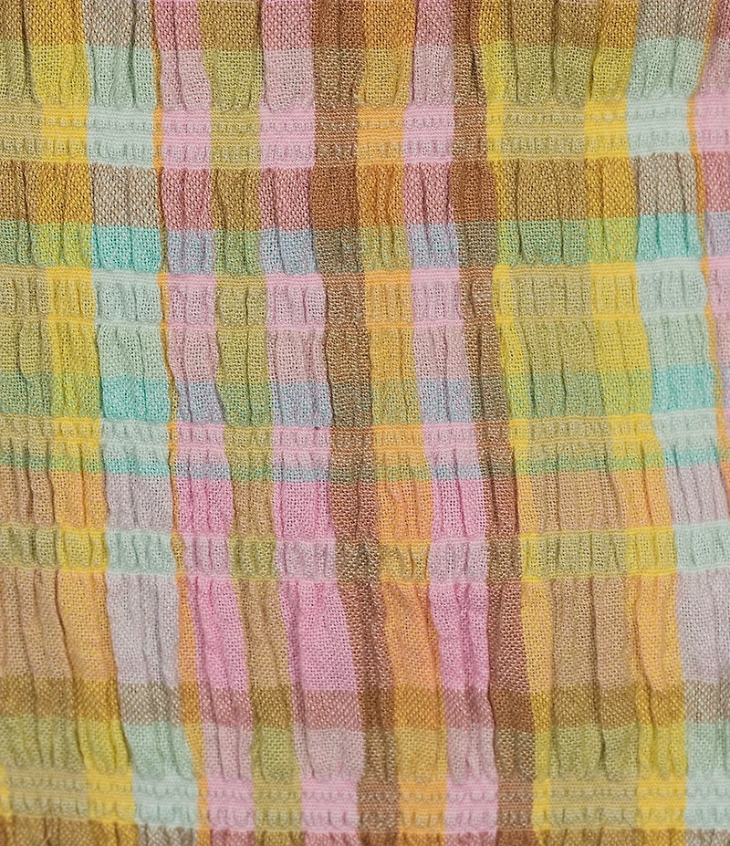 Billabong Call Me Mini Sleeveless Plaid Mini Dress