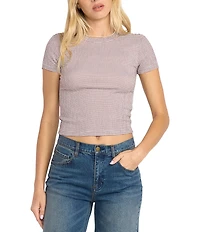Billabong Checked Out Short Sleeve Yarn Dyed Gingham Baby T-Shirt