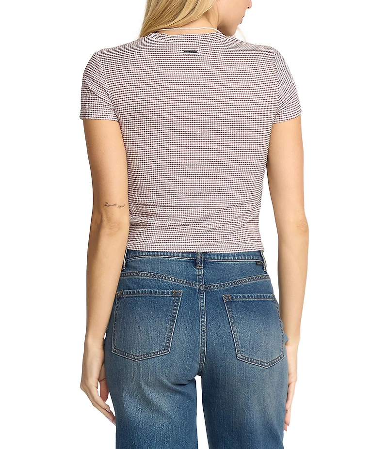 Billabong Checked Out Short Sleeve Yarn Dyed Gingham Baby T-Shirt