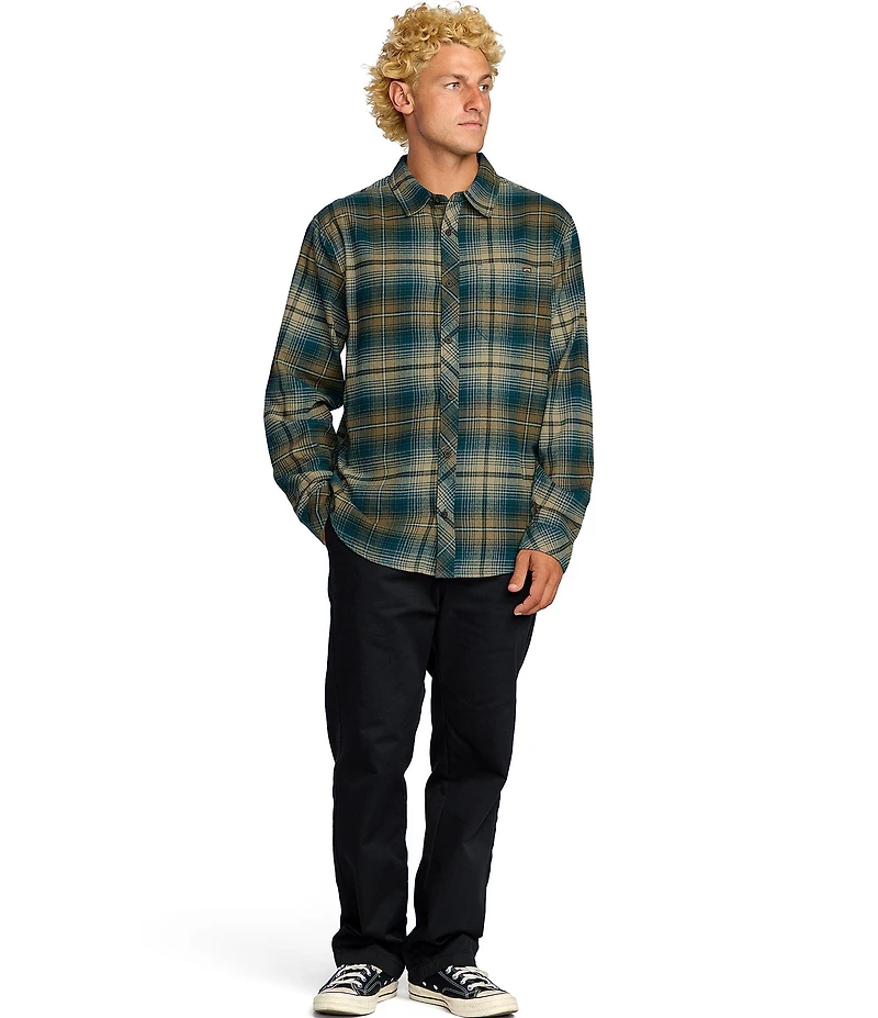 Billabong Coastline Long Sleeve Plaid Flannel Shirt