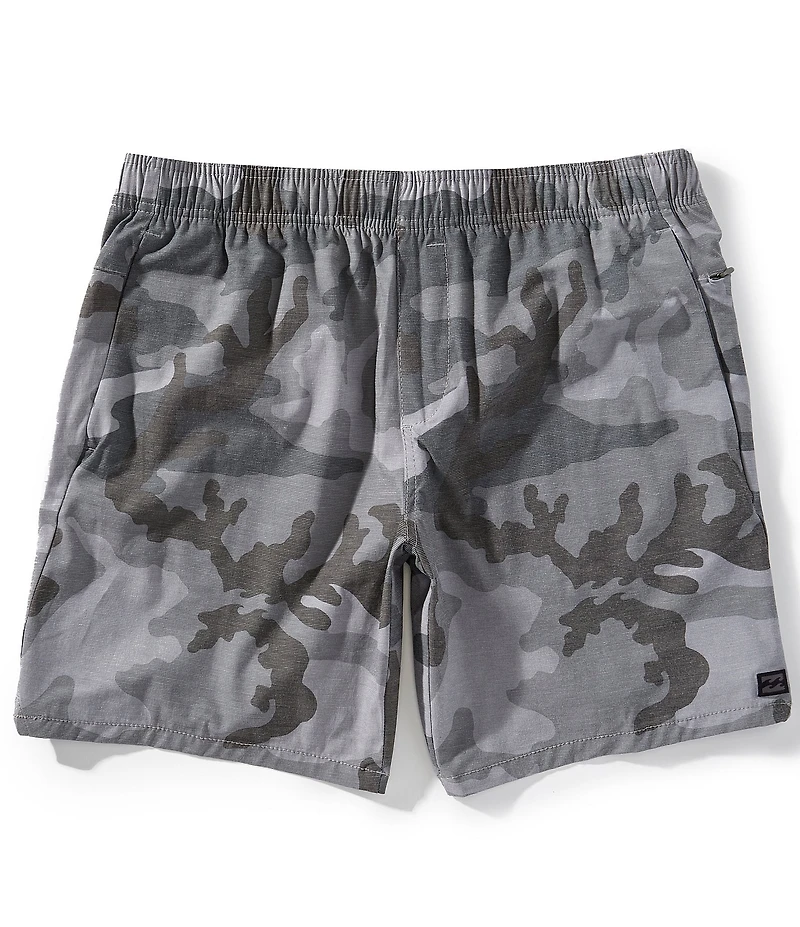 Billabong Crossfire Printed Elastic Submersible 18#double; Inseam Shorts