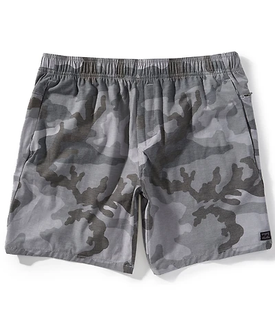 Billabong Crossfire Printed Elastic Submersible 18#double; Inseam Shorts