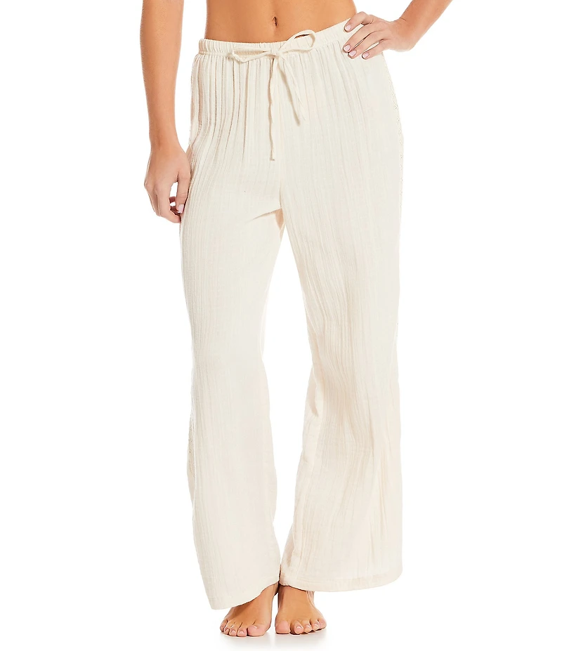 Billabong Feelin Fine Crochet Wide Leg Pull-On Pant Swim Cover-Up