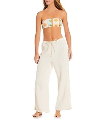 Billabong Feelin Fine Crochet Wide Leg Pull-On Pant Swim Cover-Up