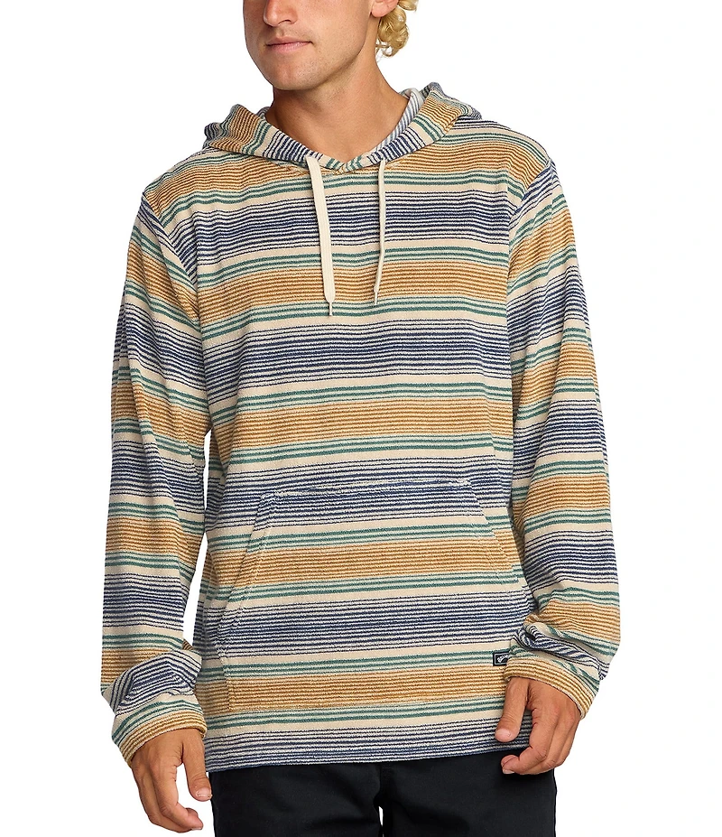 Billabong Flecker Diego Striped Long Sleeve Fleece Hoodie