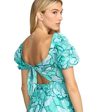 Billabong Go Coastal Short Sleeve Printed Midi Dress