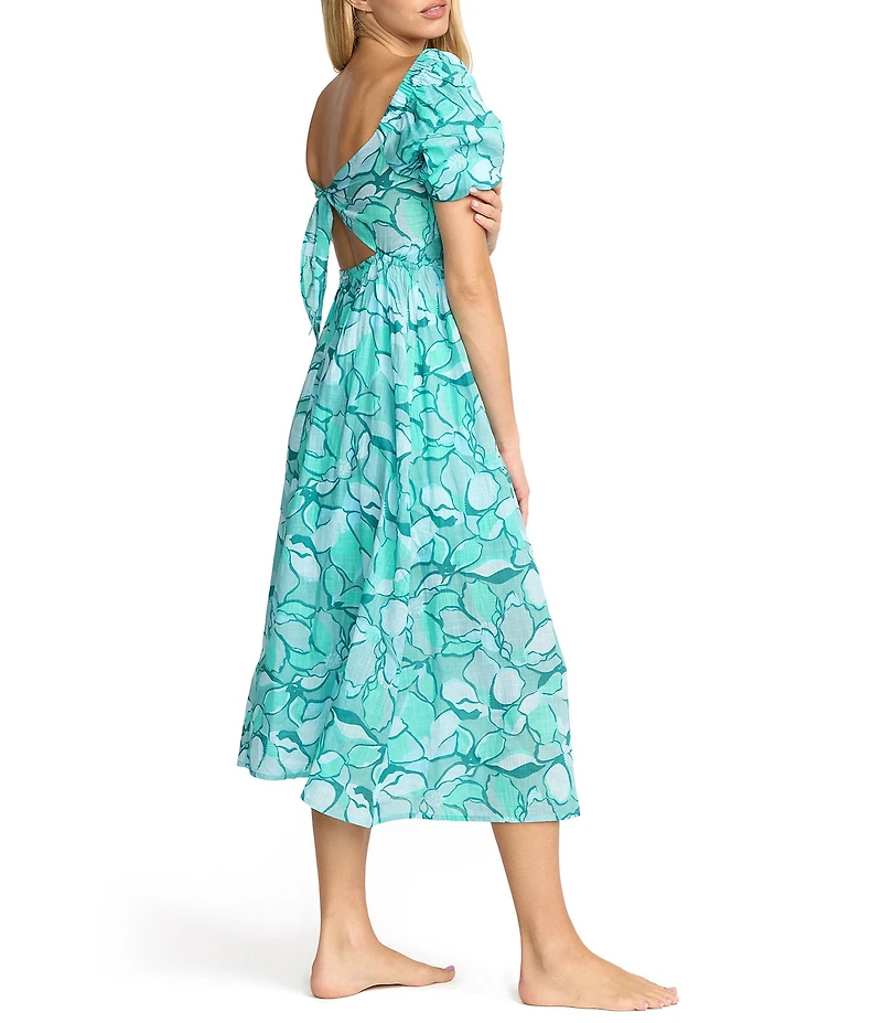 Billabong Go Coastal Short Sleeve Printed Midi Dress