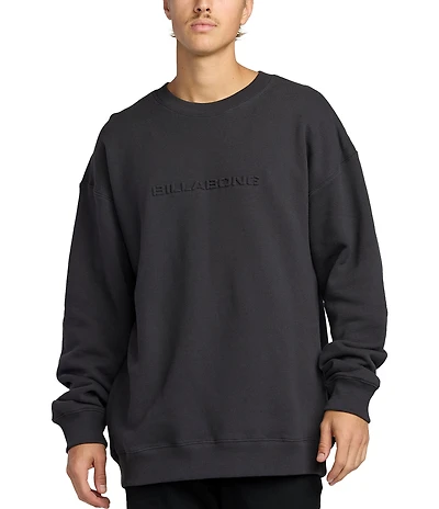 Billabong Iconic Embossed Long Sleeve Fleece Sweatshirt