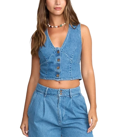 Billabong Indigo Skies Sleeveless Denim Top
