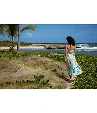 Billabong Island Life Sleeveless Mixed Media Midi Dress