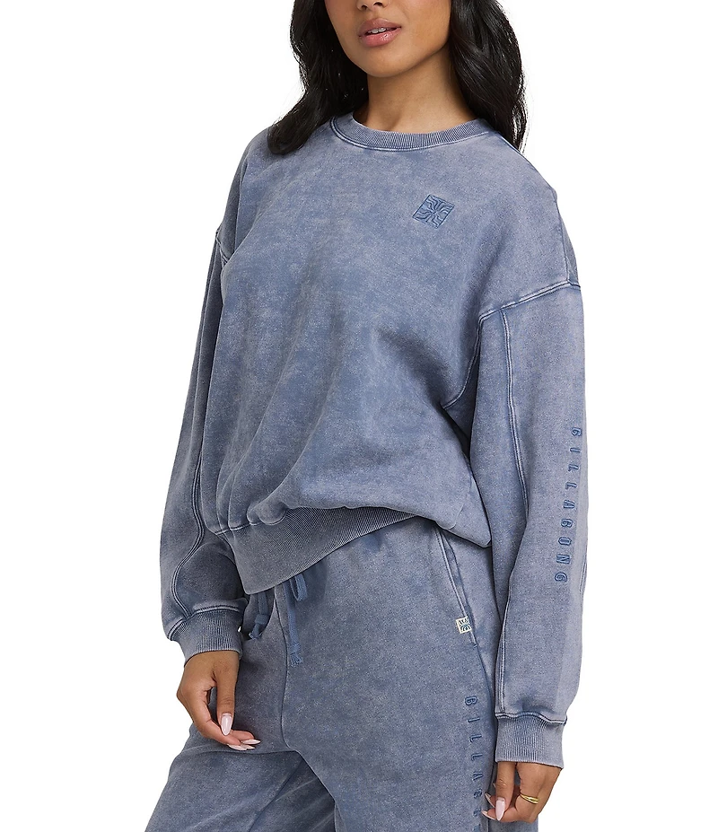 Billabong Kendal Long Sleeve Saltwashed Crew Neck Fleece Sweatshirt