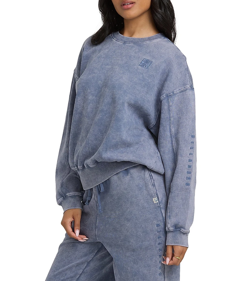 Billabong Kendal Long Sleeve Saltwashed Crew Neck Fleece Sweatshirt