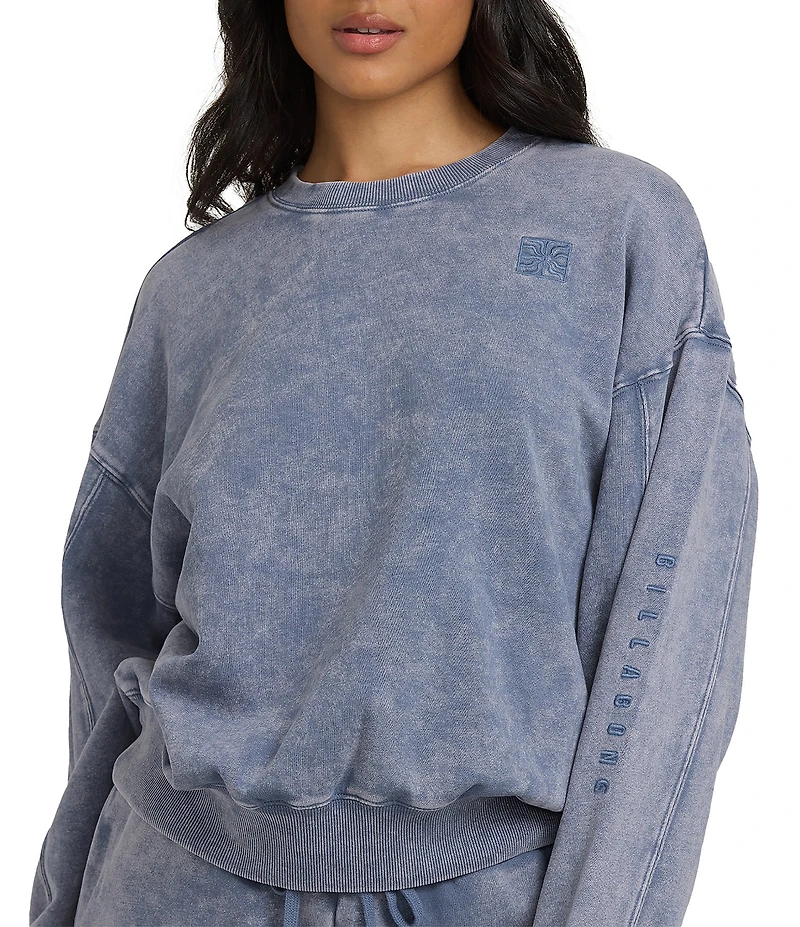 Billabong Kendal Long Sleeve Saltwashed Crew Neck Fleece Sweatshirt