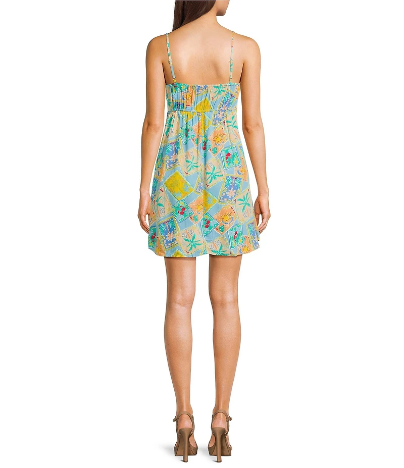 Billabong Last Sunset Sleeveless Printed Mini Dress