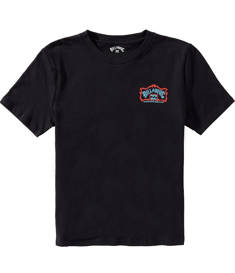 Billabong Little Boys Black Surf Skelly Graphic Tee