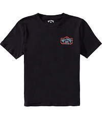 Billabong Little Boys Black Surf Skelly Graphic Tee