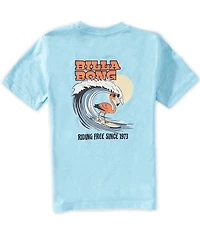 Billabong Little Boys Flamingo Surf Crew Neck Short Sleeve Screen Tee