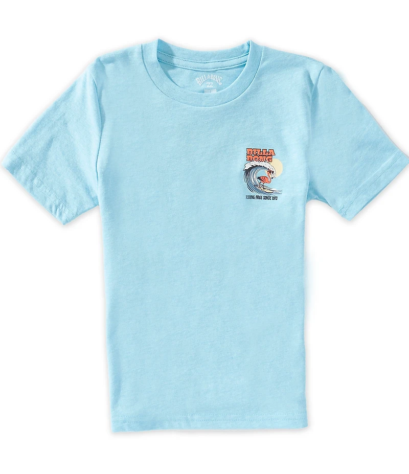 Billabong Little Boys Flamingo Surf Crew Neck Short Sleeve Screen Tee