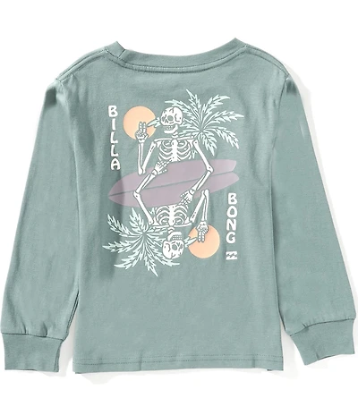 Billabong Little Boys Long Sleeve Green Scully Pullover T-Shirt