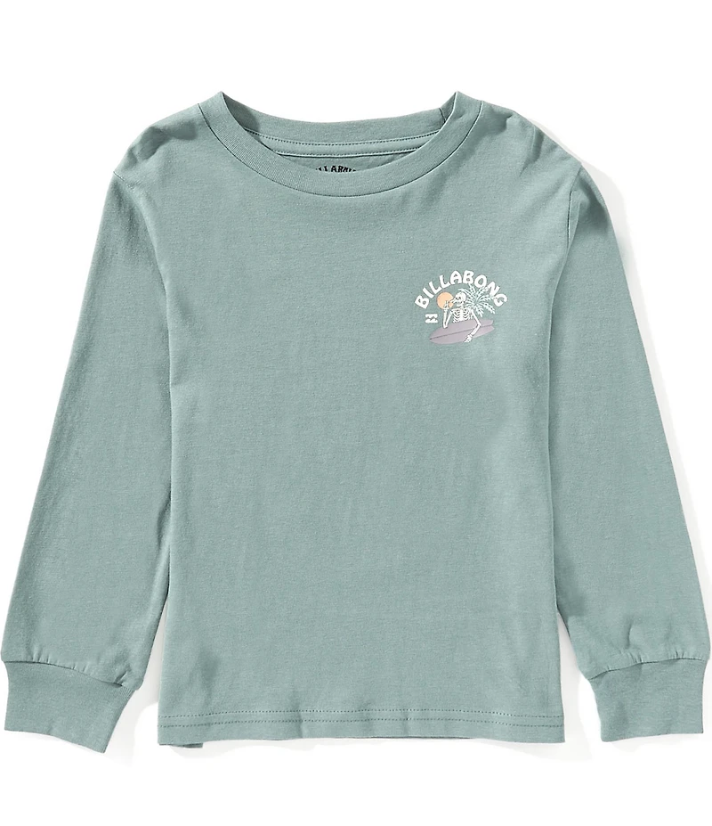 Billabong Little Boys Long Sleeve Green Scully Pullover T-Shirt
